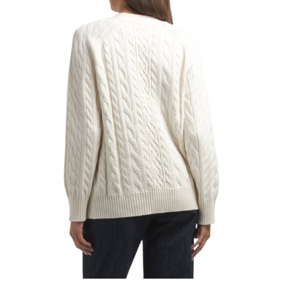 CYRUS cream Thick Cable Cardigan - Picture 2 of 2